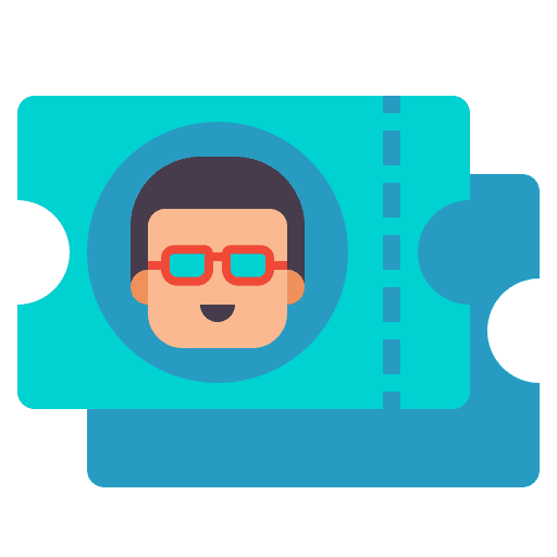 Ticket voucher entertainment user icon