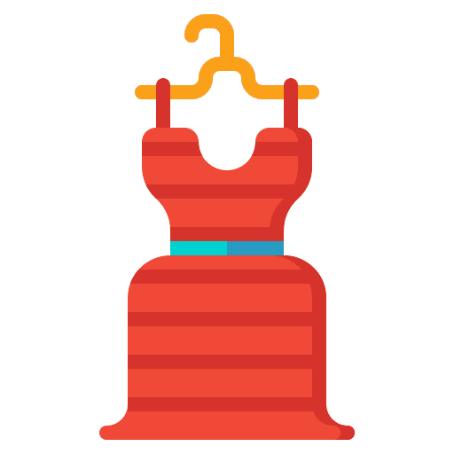 Dress clothes femenine garment icon