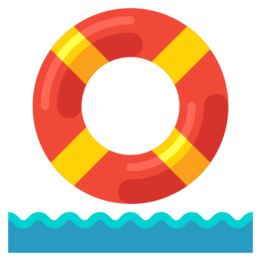 Rubber ring summer security life preserver icon