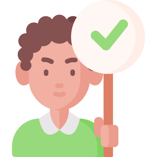 Activist support activism check mark icon
