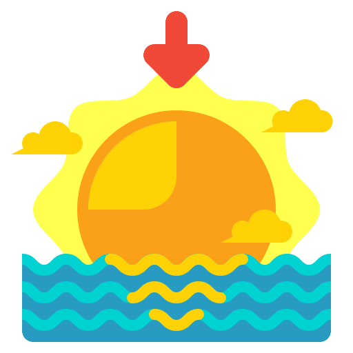 Sunset nature sunset landscape icon