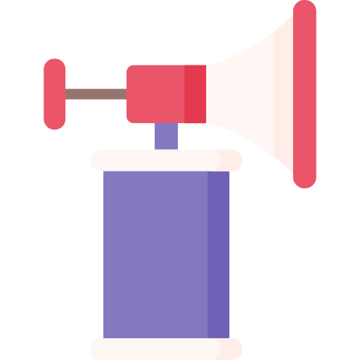 Air horn support miscellaneous party icon Air horn support miscellaneous party icon
