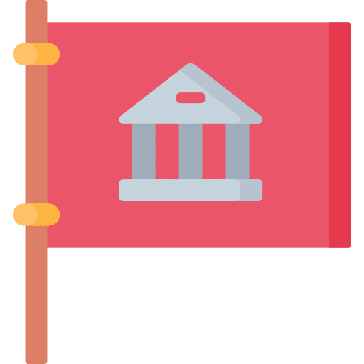 Flag geopolitics landmark monuments icon Flag geopolitics landmark monuments icon