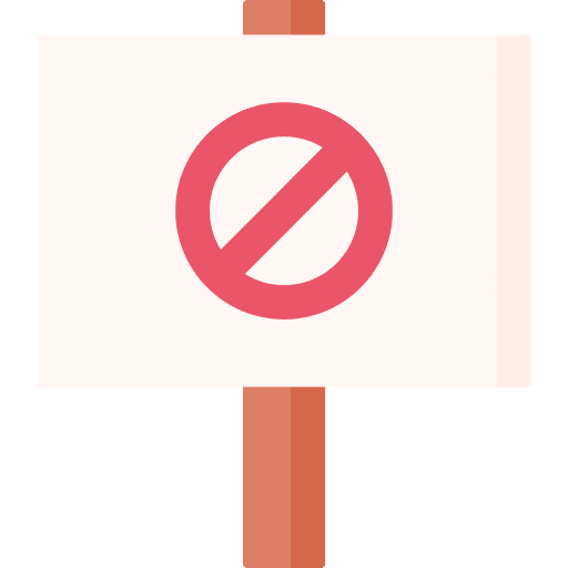 Sign forbidden sign signaling forbidden icon
