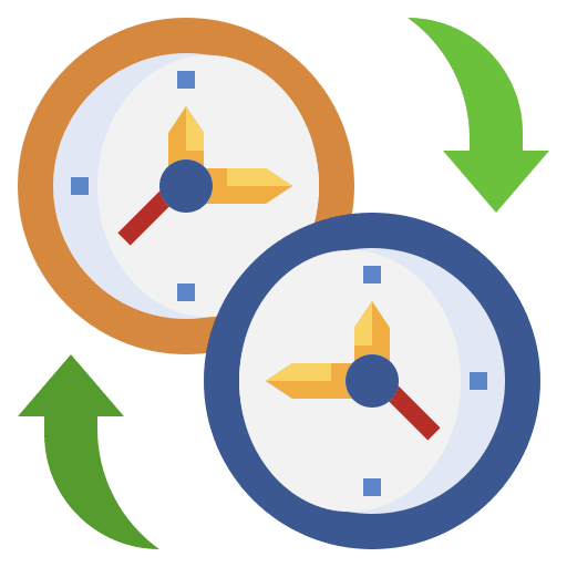 Change time changes passing time and date icon