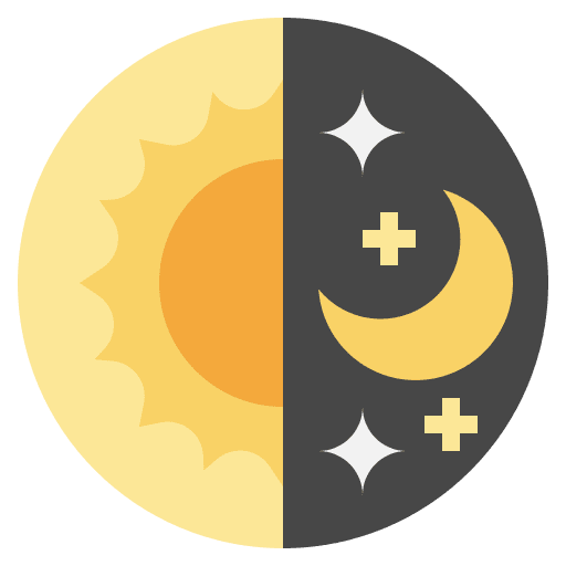 Day and night nature night day and night icon