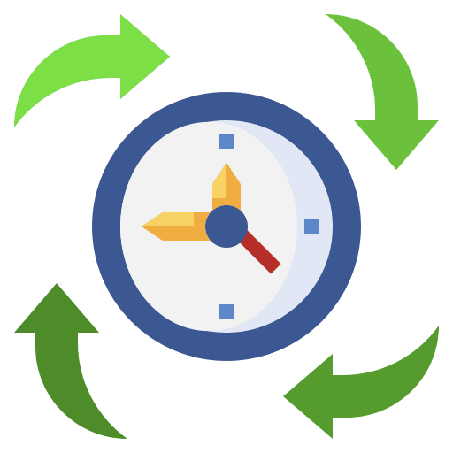 Hour hour passing time management icon