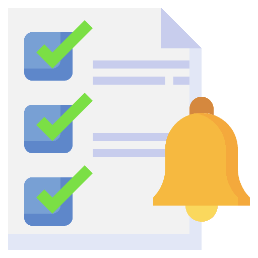 Notification to do list bell tasks icon