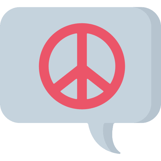 Peace communication campaign communications icon Peace communication campaign communications icon