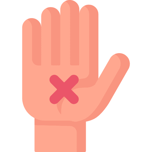 Protest disclaimer stop sign hand icon Protest disclaimer stop sign hand icon