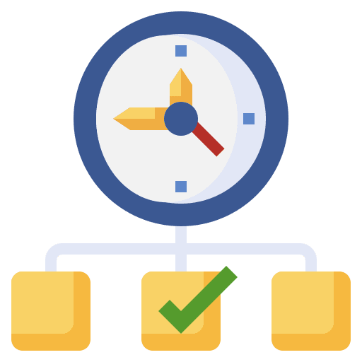 Time management success project management clock icon