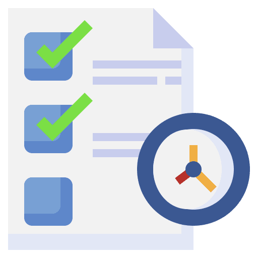 To do list files workflow time and date icon