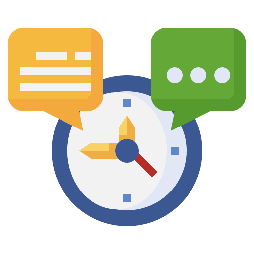 Comment comment clock time icon Comment comment clock time icon