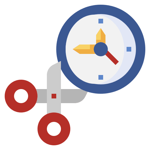 Cut time timing clock cut time icon Cut time timing clock cut time icon