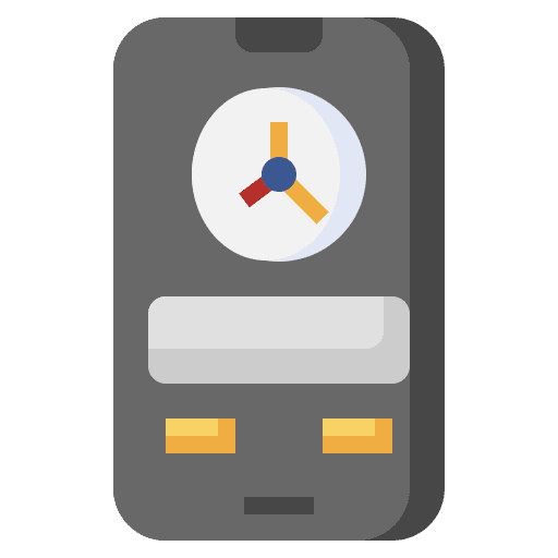 Smartphone alarm notification smartphone icon Smartphone alarm notification smartphone icon