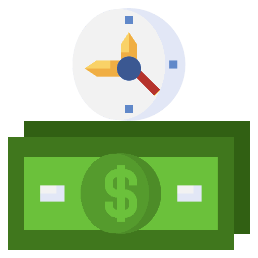 Time is money clock finance cash icon Time is money clock finance cash icon