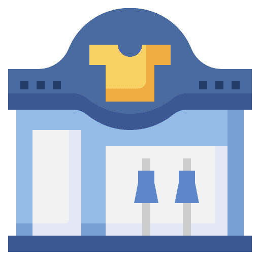 Boutique buildings clothes boutique icon
