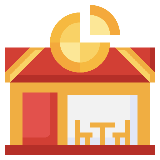 Pizza shop fast food architecture and city pizza shop icon Pizza shop fast food architecture and city pizza shop icon