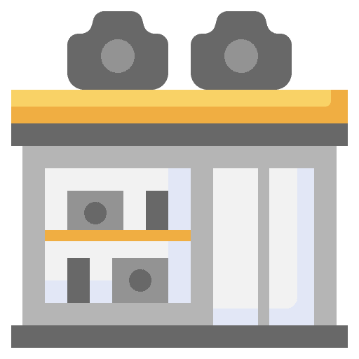 Camera architecture and city mall photography icon Camera architecture and city mall photography icon