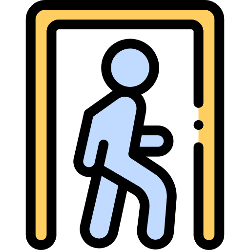 Exit door signaling door sign icon