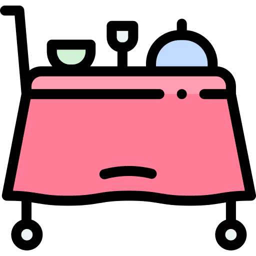 Room service food cart food tray food trolley icon Room service food cart food tray food trolley icon