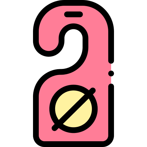 Do not disturb privacy hanger signaling icon Do not disturb privacy hanger signaling icon