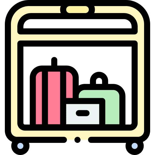 Luggage cart trolley hotel transport icon Luggage cart trolley hotel transport icon