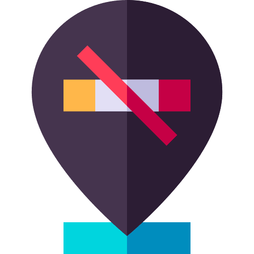 No tobacco day prohibition maps and location addiction icon