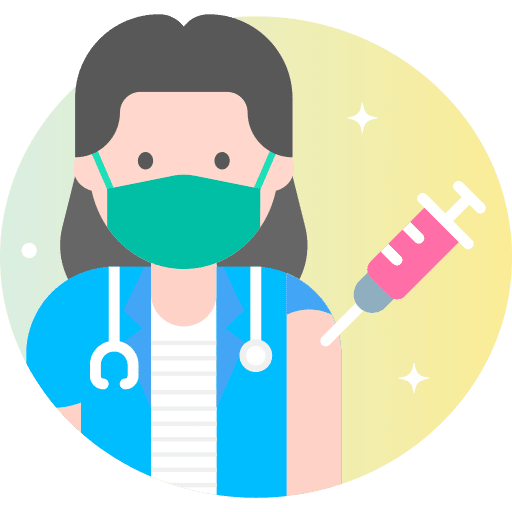 Doctor healthcare and medical vaccine woman icon