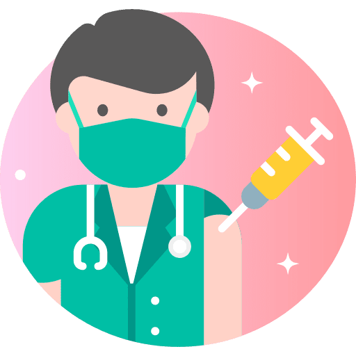 Doctor syringe healthcare and medical vaccine icon