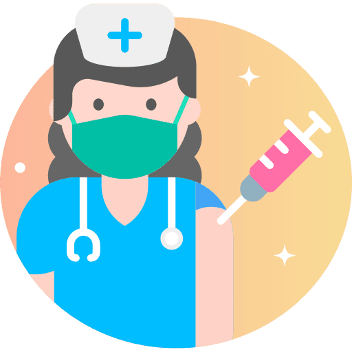 Nurse covid vaccine woman icon