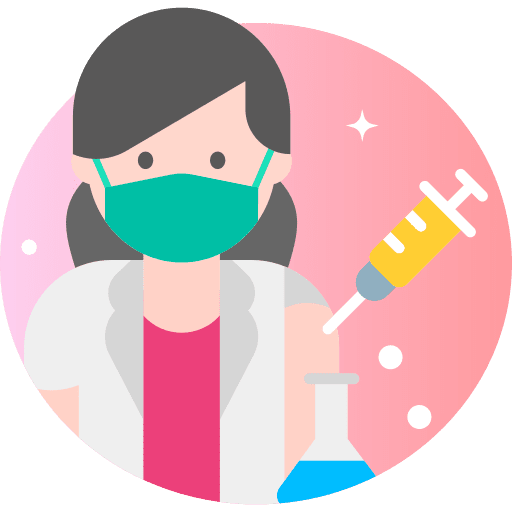 Scientist research vaccine covid icon