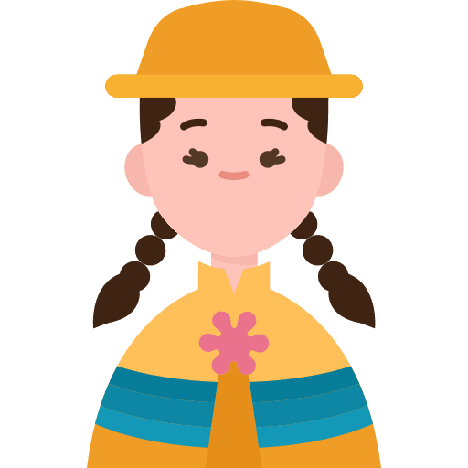 Bolivia woman nationality breads icon