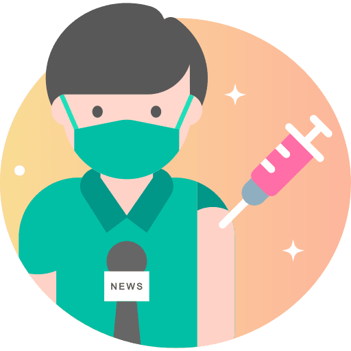 Journalist vaccination news reporter journalist icon Journalist vaccination news reporter journalist icon