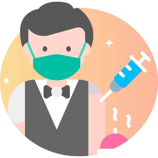Waiter covid healthcare and medical vaccination icon Waiter covid healthcare and medical vaccination icon