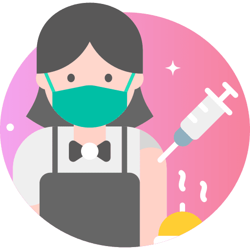 Waitress vaccine coronavirus healthcare and medical icon Waitress vaccine coronavirus healthcare and medical icon