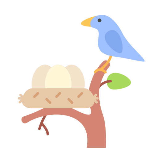 Nest egg wildlife pet icon