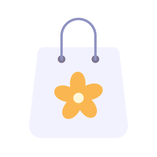 Shopping shopping bag flower commerce and shopping icon Shopping shopping bag flower commerce and shopping icon