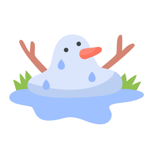 Thaw unfreeze weather melting icon