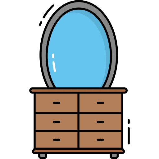 Dresser dresser vanity mirror furniture icon
