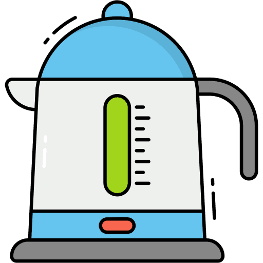 Electric kettle hot water food and restaurant utensil icon Electric kettle hot water food and restaurant utensil icon