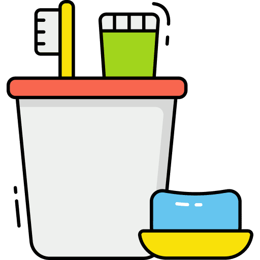 Toiletries toothpaste wellness household icon Toiletries toothpaste wellness household icon