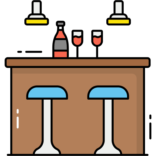 Bar counter alcoholic drink bar counter food and restaurant icon Bar counter alcoholic drink bar counter food and restaurant icon