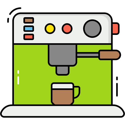 Coffee machine food and restaurant appliance gadget icon Coffee machine food and restaurant appliance gadget icon