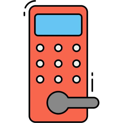 Door lock door knob code smart home icon Door lock door knob code smart home icon