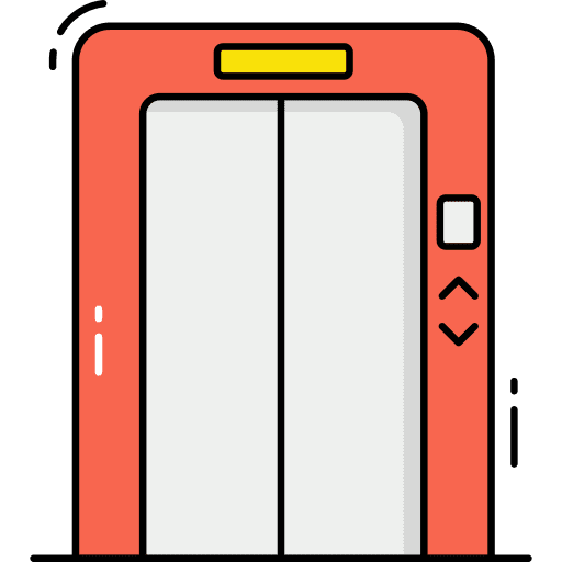 Elevator hotel service doors transportation icon Elevator hotel service doors transportation icon
