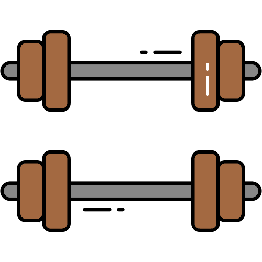 Gym barbell fitness workout icon Gym barbell fitness workout icon