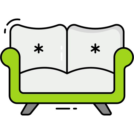 Couch furniture and household couch living room icon Couch furniture and household couch living room icon
