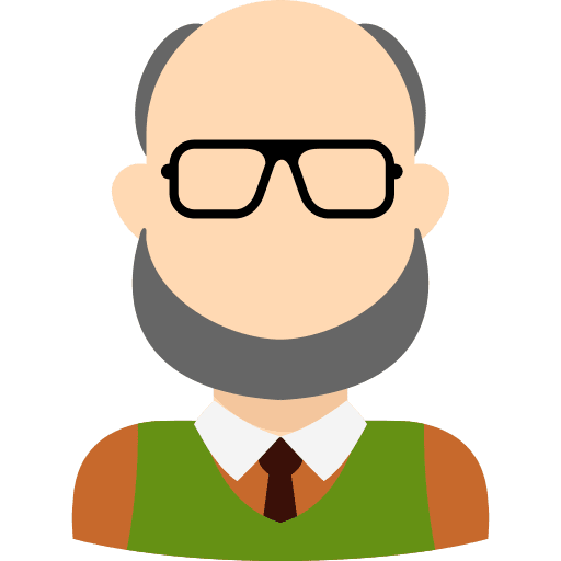 Grandfather caucasian user old people icon