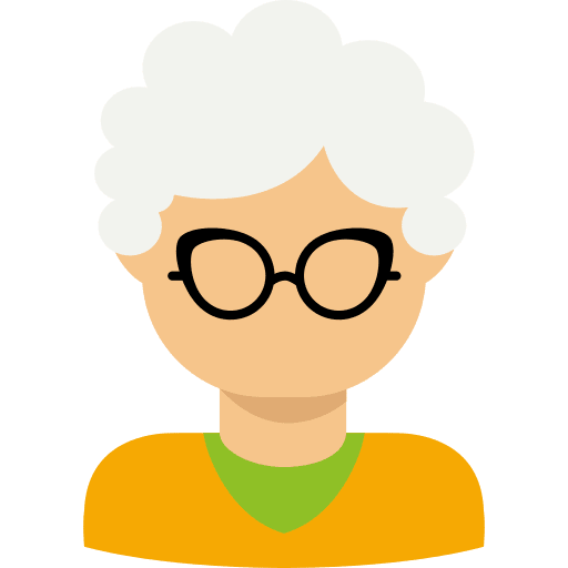 Grandmother user caucasian woman icon